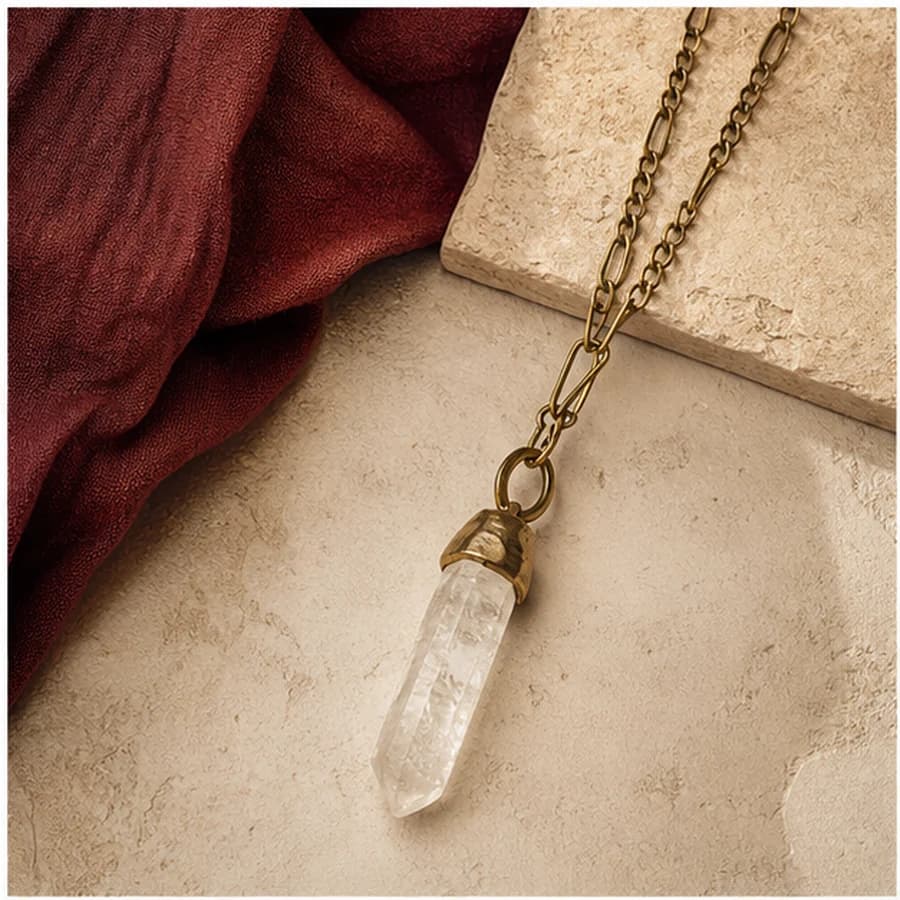 שרשרת קוורץ גולמי מתוך Unique Crystal Jewelry